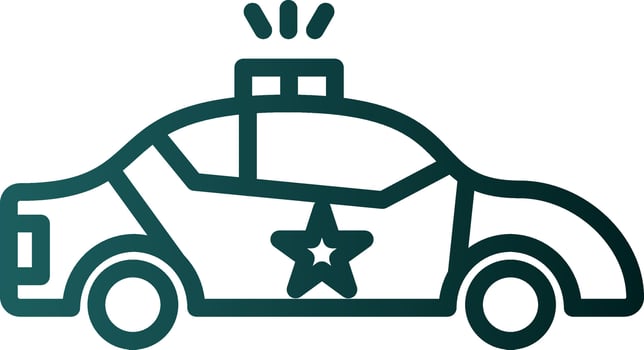Police car Vector Icon Design