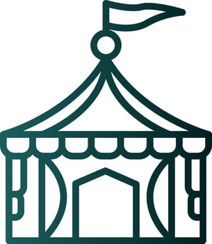 Circus tent Vector Icon Design