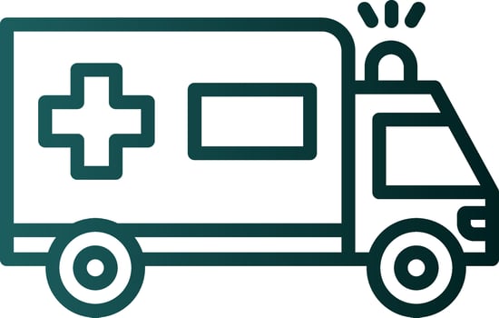 Ambulance Vector Icon Design