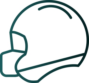Football helmet Vector Icon Design