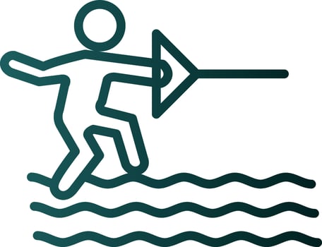 Water ski Vector Icon Design