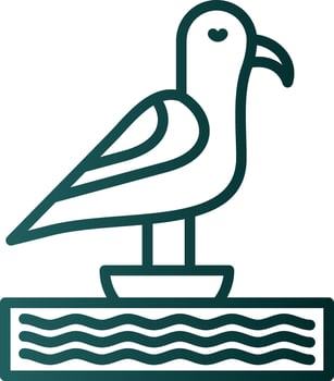 Seagull Vector Icon Design