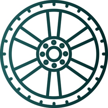 Alloy wheel Vector Icon Design