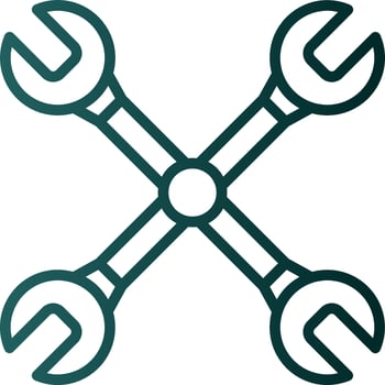 Cross wrench Vector Icon Design
