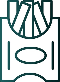French fries Vector Icon Design