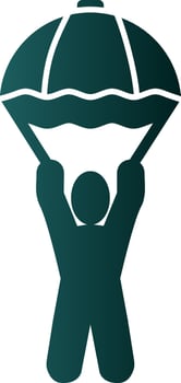 Skydiving Vector Icon Design