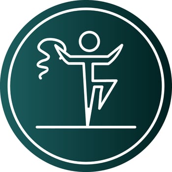 Rythmic gymnastics Vector Icon Design