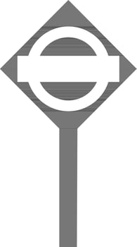 Black and white blank road sign. vector