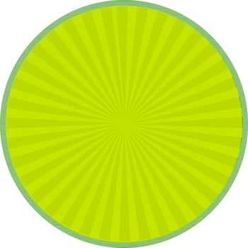 Green sticker, tag or label design with rays. vector
