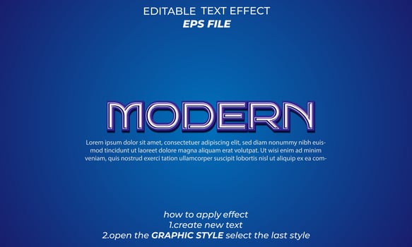 modern text effect typography, 3d text vector