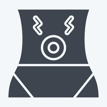 Icon Abdominal Pain. related to Body Ache symbol. glyph style. simple design editable. simple illustration vector