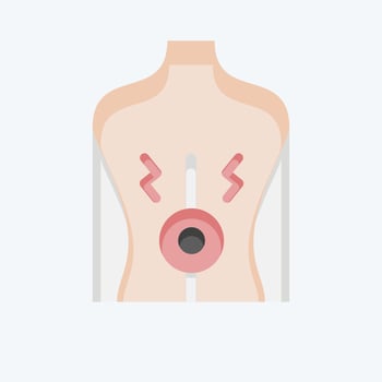 Icon Back Pain. related to Body Ache symbol. flat style. simple design editable. simple illustration vector