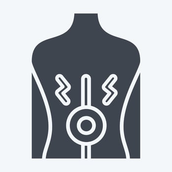 Icon Back Pain. related to Body Ache symbol. glyph style. simple design editable. simple illustration vector