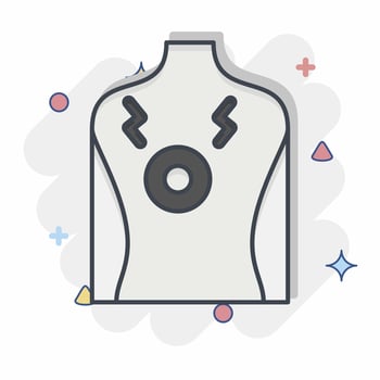 Icon Chest Pain 2. related to Body Ache symbol. comic style. simple design editable. simple illustration vector