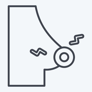 Icon Chest Pain. related to Body Ache symbol. line style. simple design editable. simple illustration vector
