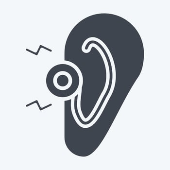 Icon Ear. related to Body Ache symbol. glyph style. simple design editable. simple illustration vector