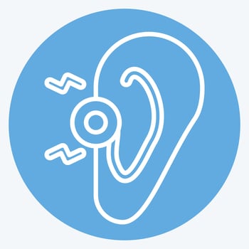 Icon Ear. related to Body Ache symbol. blue eyes style. simple design editable. simple illustration vector