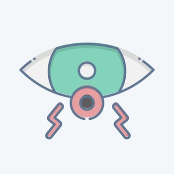 Icon Eye. related to Body Ache symbol. doodle style. simple design editable. simple illustration vector