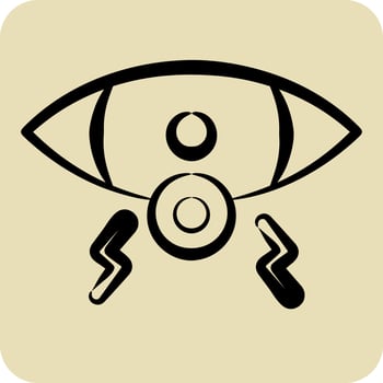 Icon Eye. related to Body Ache symbol. hand drawn style. simple design editable. simple illustration vector