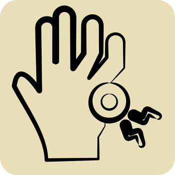 Icon Finger. related to Body Ache symbol. hand drawn style. simple design editable. simple illustration vector