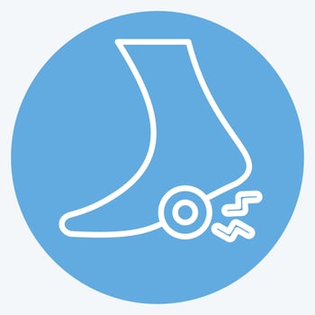 Icon Foot 2. related to Body Ache symbol. blue eyes style. simple design editable. simple illustration vector