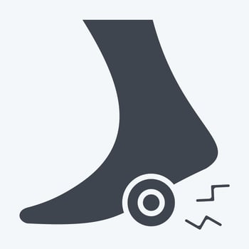 Icon Foot 2. related to Body Ache symbol. glyph style. simple design editable. simple illustration vector
