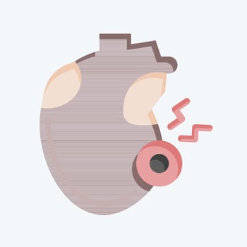 Icon Heartache. related to Body Ache symbol. flat style. simple design editable. simple illustration vector