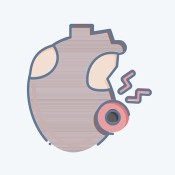 Icon Heartache. related to Body Ache symbol. doodle style. simple design editable. simple illustration vector