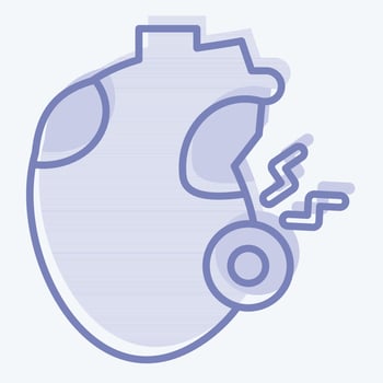 Icon Heartache. related to Body Ache symbol. two tone style. simple design editable. simple illustration vector