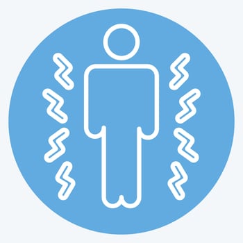 Icon Hurt. related to Body Ache symbol. blue eyes style. simple design editable. simple illustration vector