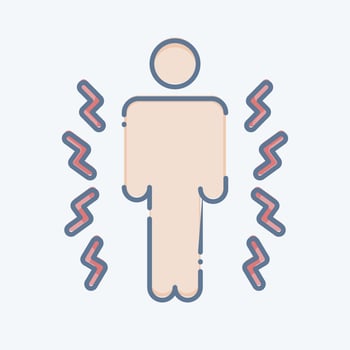 Icon Hurt. related to Body Ache symbol. doodle style. simple design editable. simple illustration vector