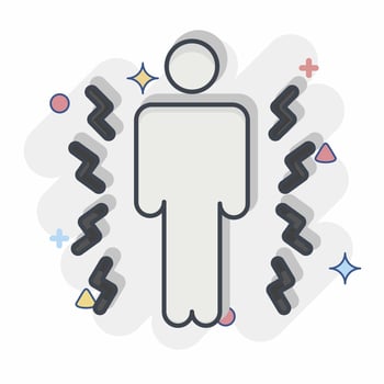 Icon Hurt. related to Body Ache symbol. comic style. simple design editable. simple illustration vector
