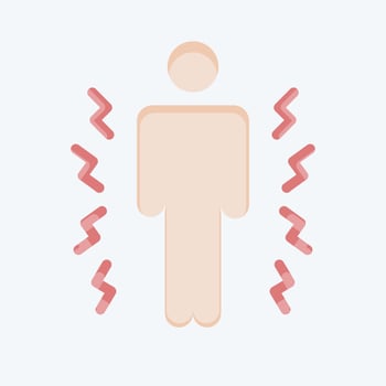 Icon Hurt. related to Body Ache symbol. flat style. simple design editable. simple illustration vector