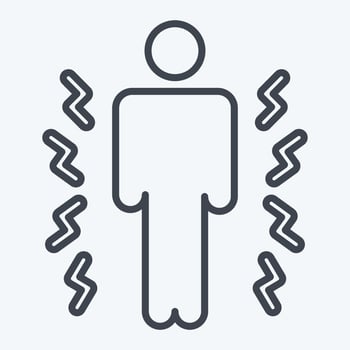 Icon Hurt. related to Body Ache symbol. line style. simple design editable. simple illustration vector