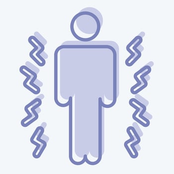 Icon Hurt. related to Body Ache symbol. two tone style. simple design editable. simple illustration vector