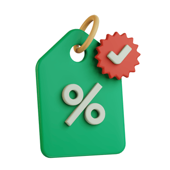 online shopping price tag with verified check badge for marketing promotion 3d icon illustration design png