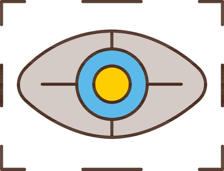 Isolated Eye Tracking Icon In Flat Style. vector