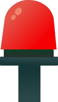 Isolated Siren or Red Light Icon In Flat Style. vector