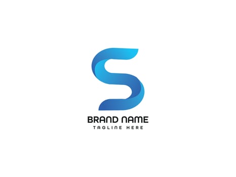 s modern letter logo vector