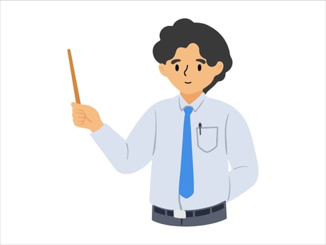 Lecturer character wearing uniform vector