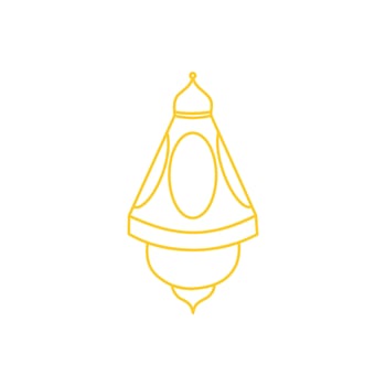 ramadan lantern line art eid islamic illustration vector