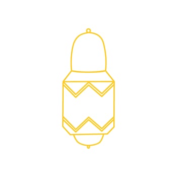 ramadan lantern line art eid islamic illustration vector