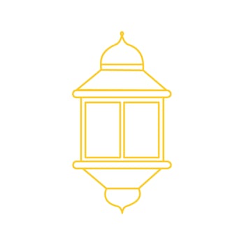ramadan lantern line art eid islamic illustration vector