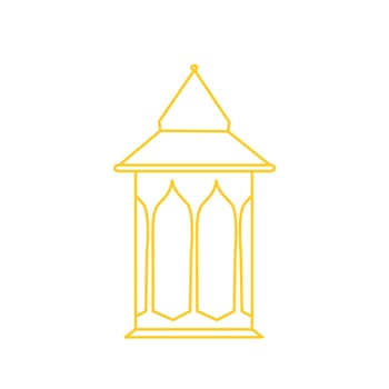 ramadan lantern line art eid islamic illustration vector