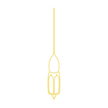 ramadan lantern line art gold vector