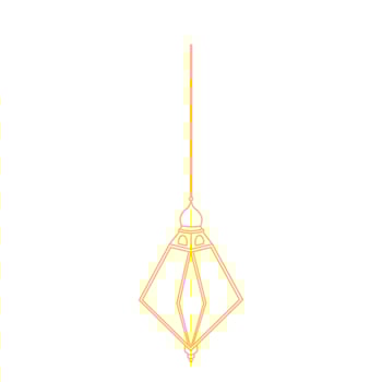 ramadan lantern line art gold vector
