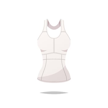 Camisole tops, shirts, tanks, blouses technical fashion illustration. vector