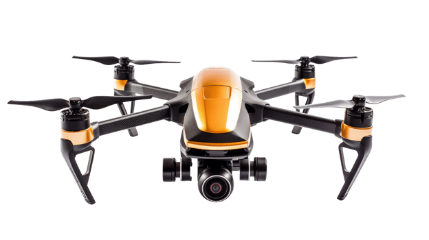 Drone flying on farming to inspection and scanning the area for monitoring. Smart farming and researching technology concept.Transparent background... png