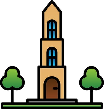 Dom tower Vector Icon Design