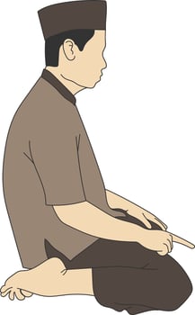 Muslim Prayer Movement vector